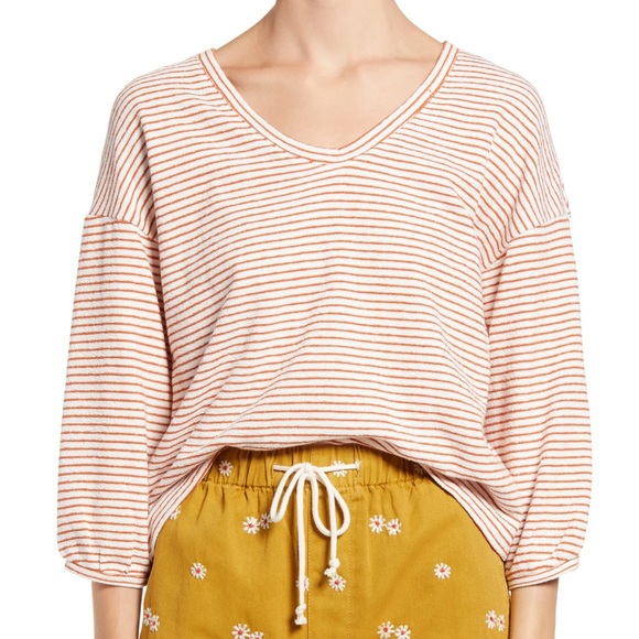 Madewell Wild Ginger Bubble Sleeve Sweatshirt - Picture 1 of 8